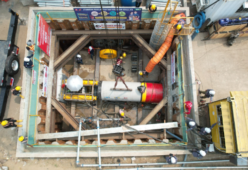 Pekerjaan Jacking Pipa RCCP Dia. 1200 mm